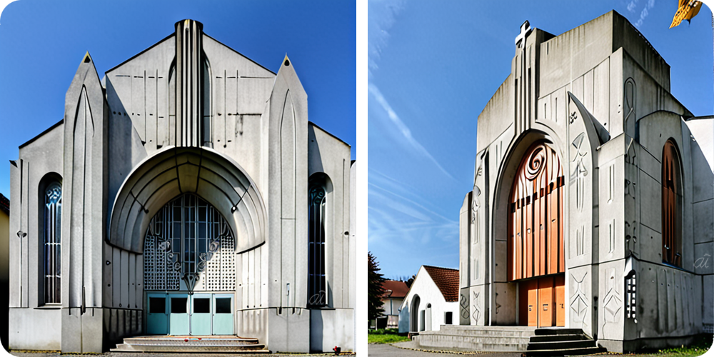 Brutalismus meets Art Deco in der sakralen Architektur