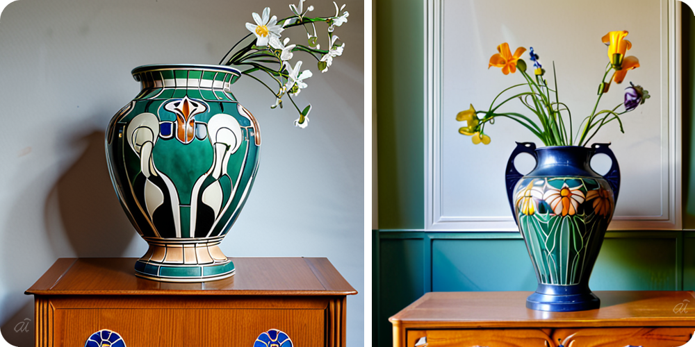 Wunderschöner zeitloser Hingucker: Die vom Jugendstil inspirierte Vase