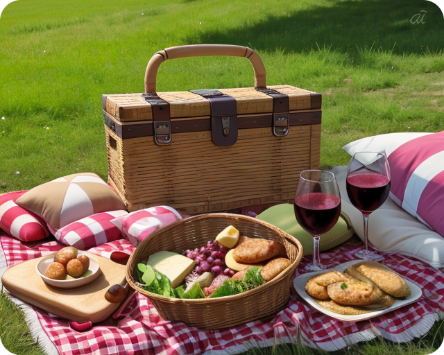 Ein Picknick mit allerlei leckeren Dingen im Grünen erfreut das Herz