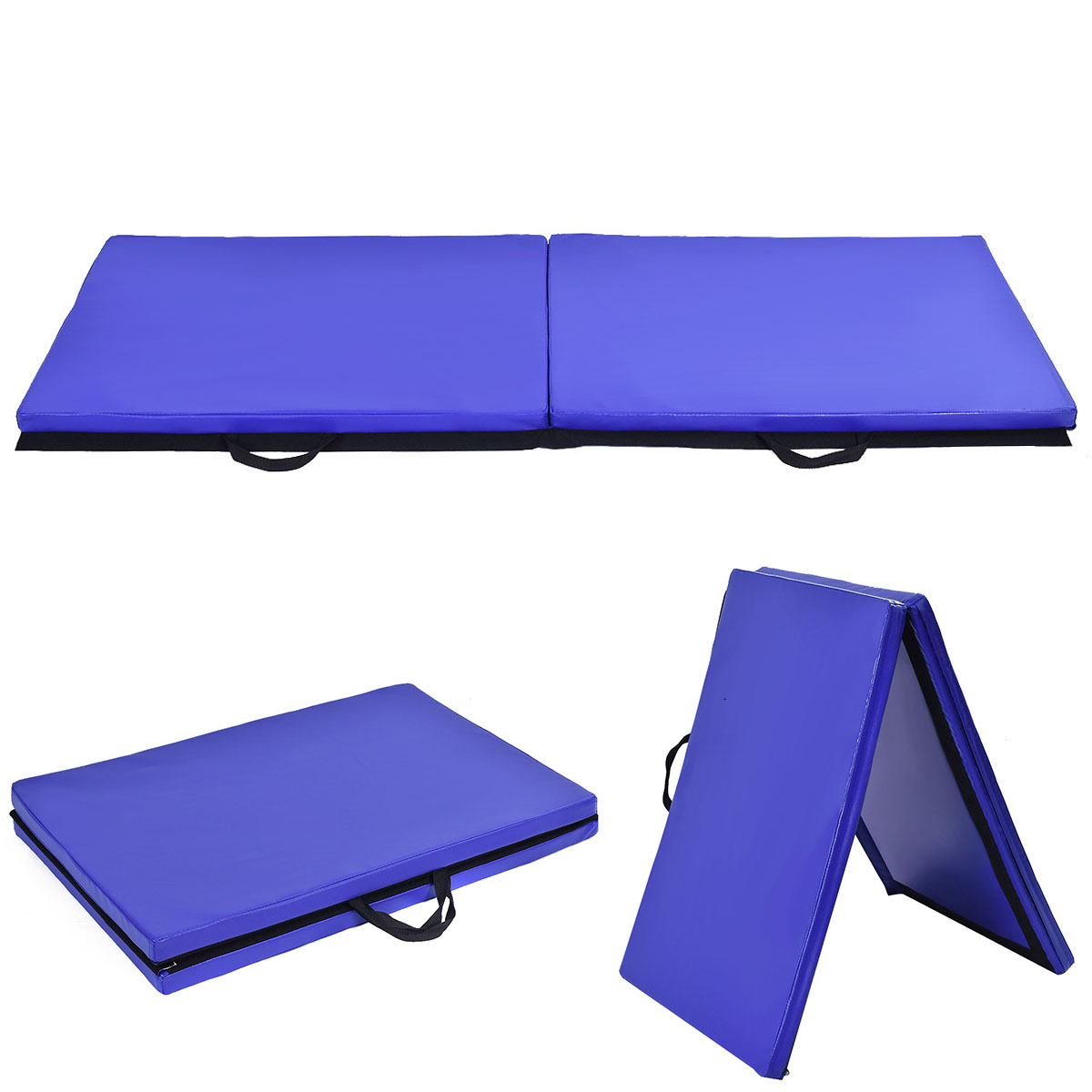 Weichbodenmatte Gymnastikmatte Yogamatte Klappmatte Turnmatte 180x60x4cm -blau