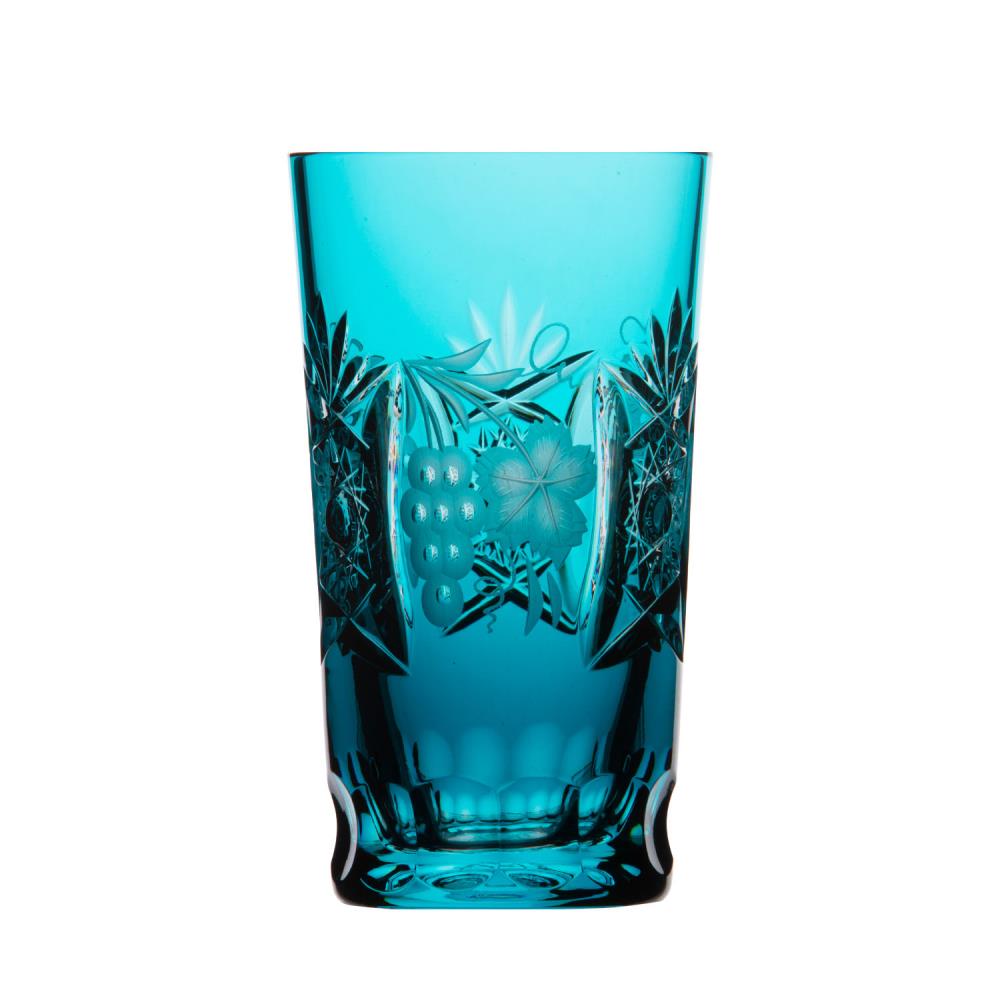 Longdrinkglas Kristall Traube azur (14 cm)