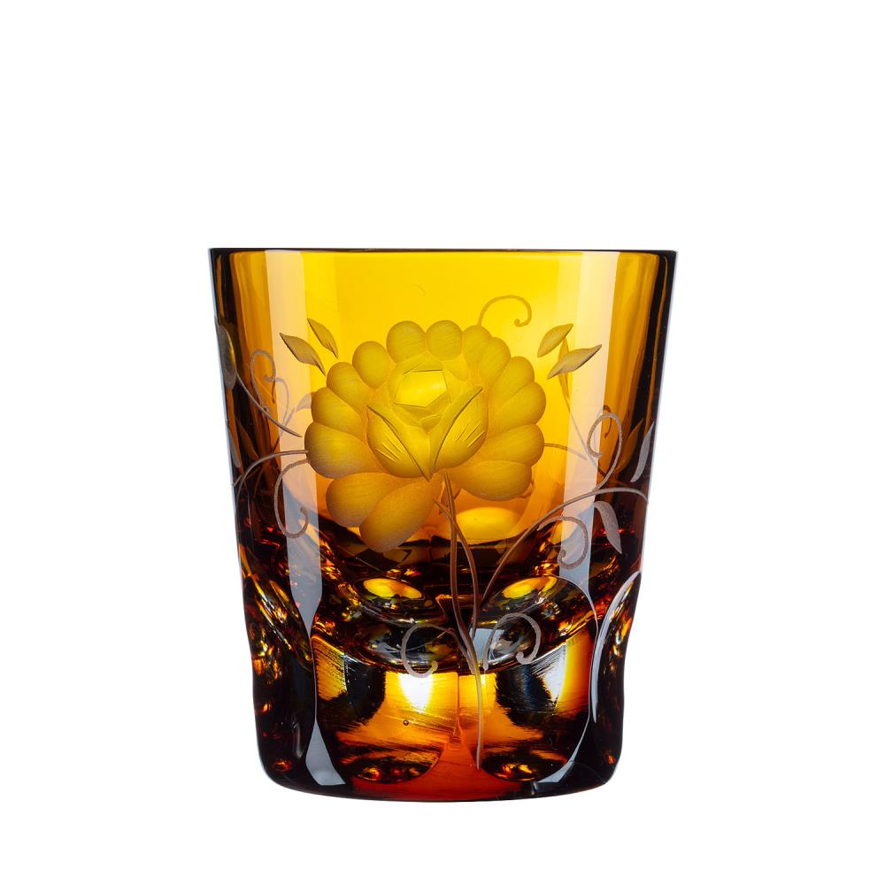 Becher Kristall Rose amber (9,5 cm)