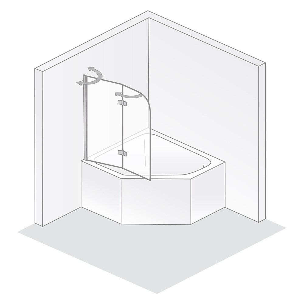 HSK Badewannenaufsatz Premium Softcube 5-6-Eck Badewanne