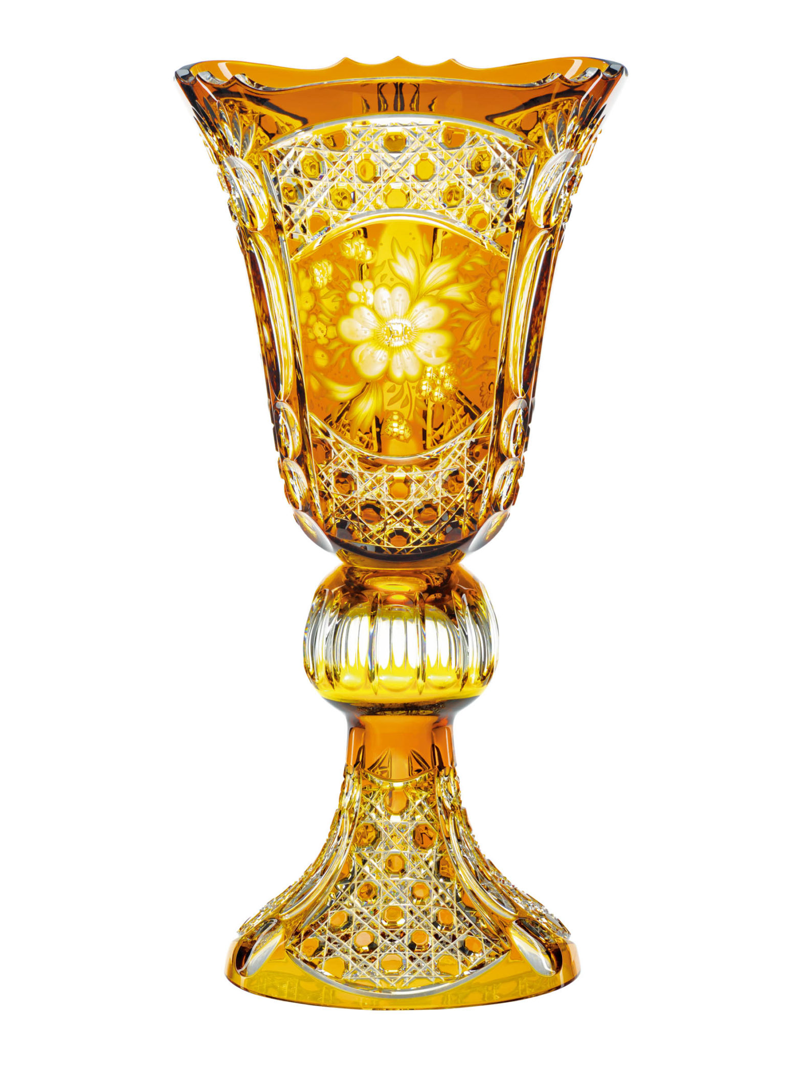 Vase Kristallglas Luxury amber (52 cm)