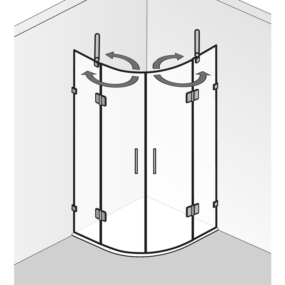 HSK Aperto Pur AOP.143 Runddusche pendelbar 4-teilig