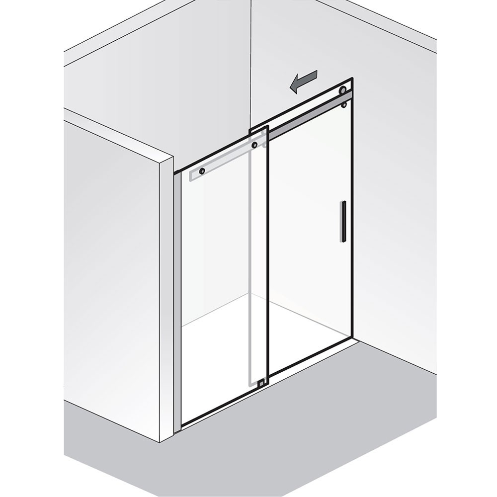 HSK Premium Softcube Nischentür – Gleittür 2-teilig