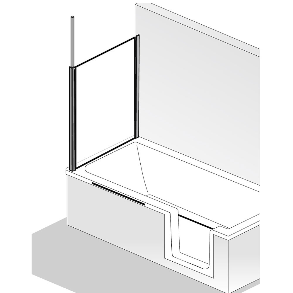 HSK Seitenwand zu Badewannenaufsatz Premium Softcube