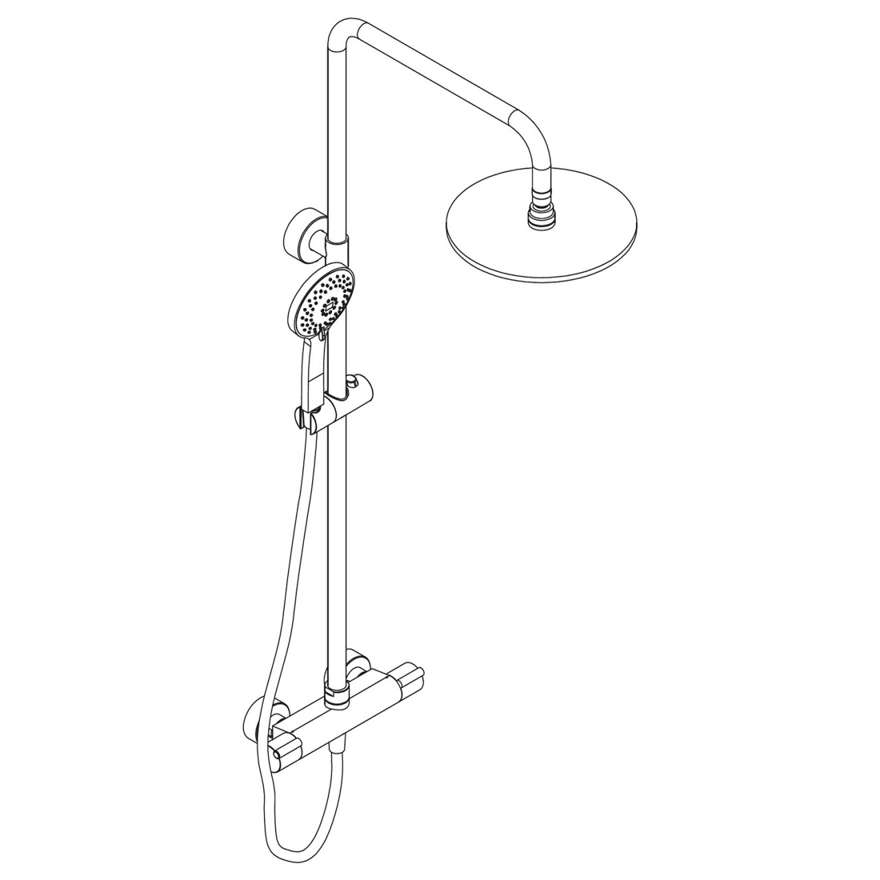 HSK Shower-Set RS 100 Thermostat 1003600