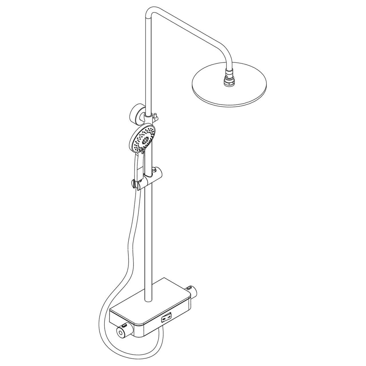 HSK Shower-Set RS 200 AquaSwitch Thermostat 1001900