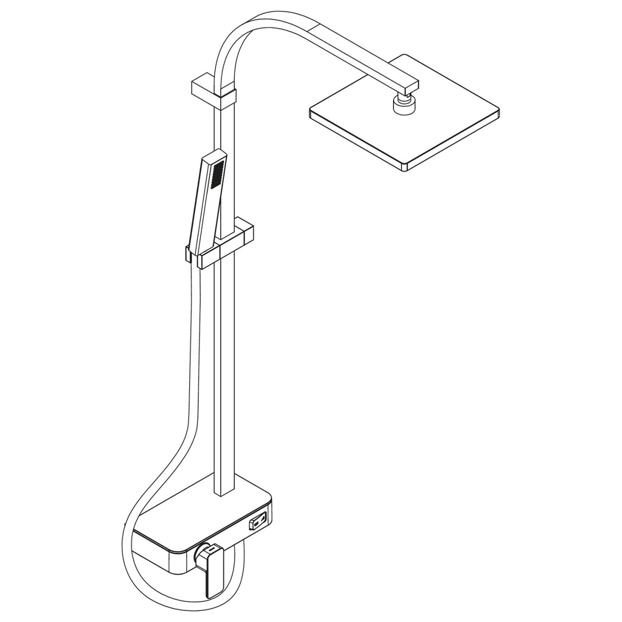 HSK Shower-Set RS 500 AquaSwitch Mix 1001840