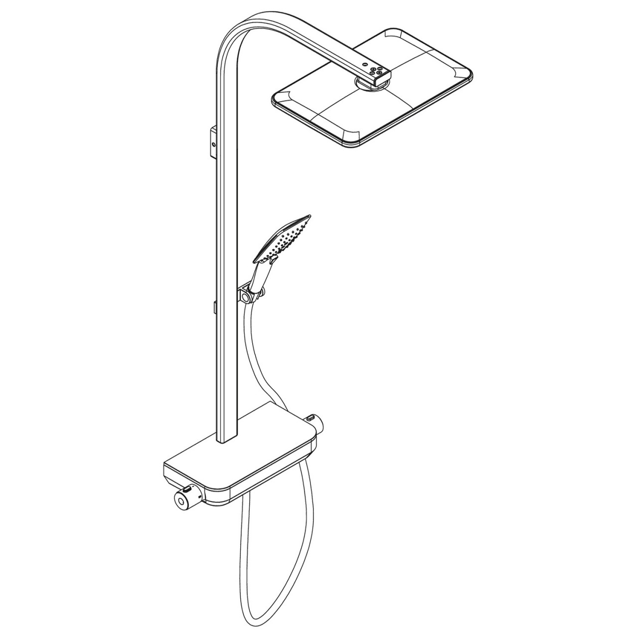 HSK Shower-Set RS AquaTray Thermostat mit Schwall 1006420