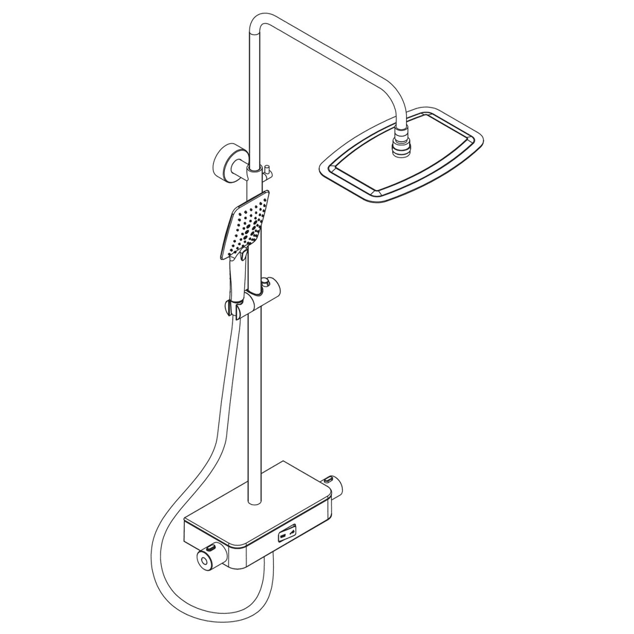 HSK Shower-Set RS Softcube AquaSwitch Thermostat 1001980