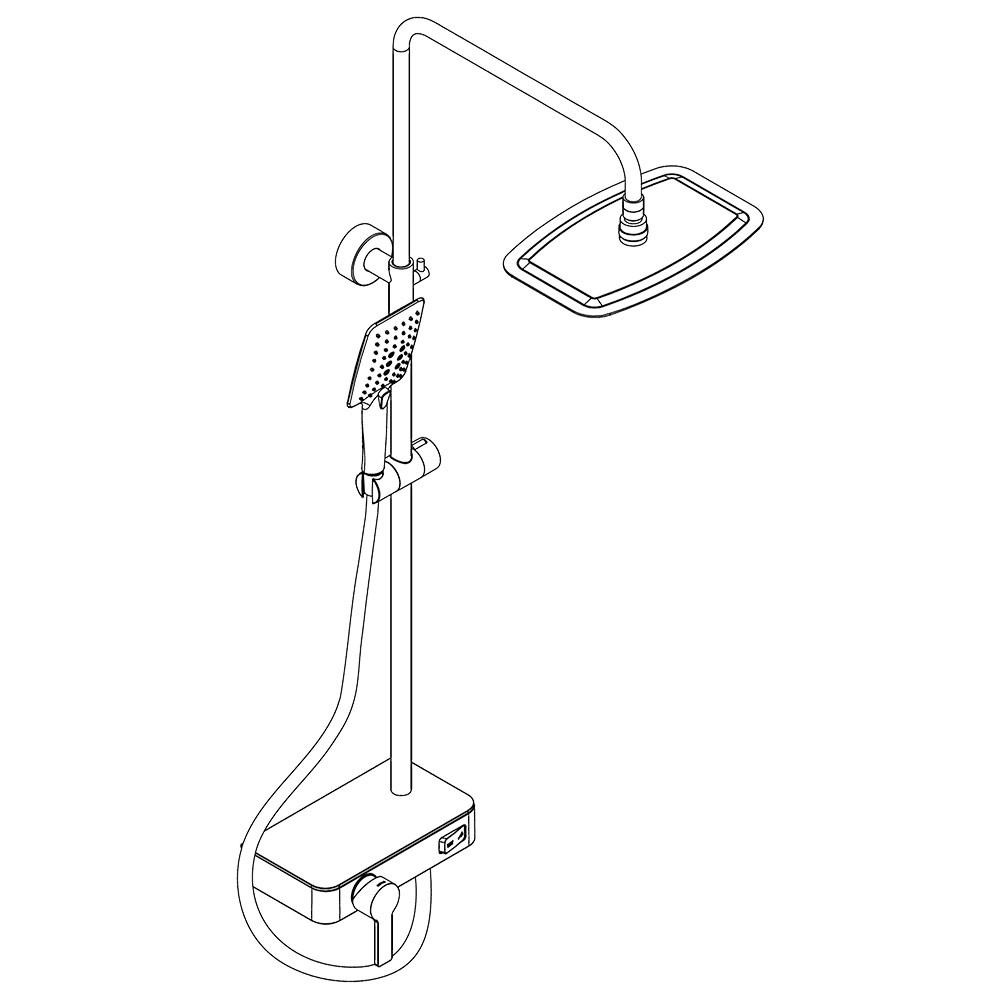 HSK Shower-Set AquaSwitch Softcube Mix SpeedLine