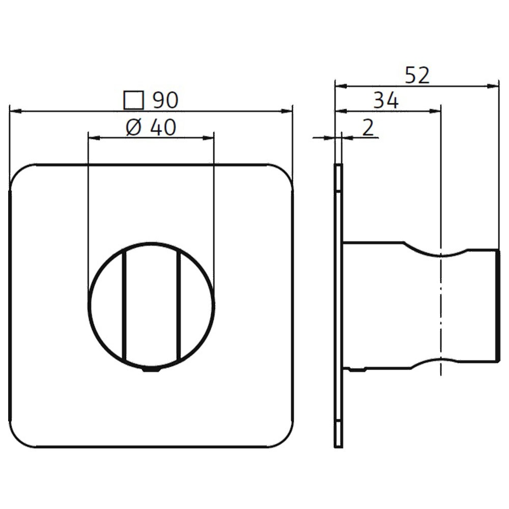 HSK Handbrausehalter Softcube