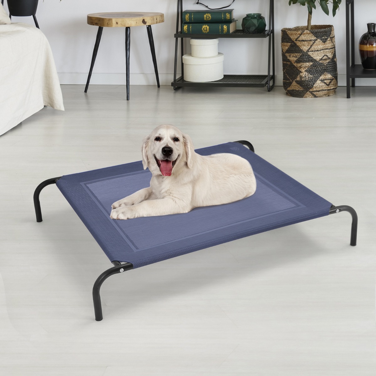 Hundebett Hundeliege outdoor Haustierbett Hund 130 x 90 x 20 cm Grau