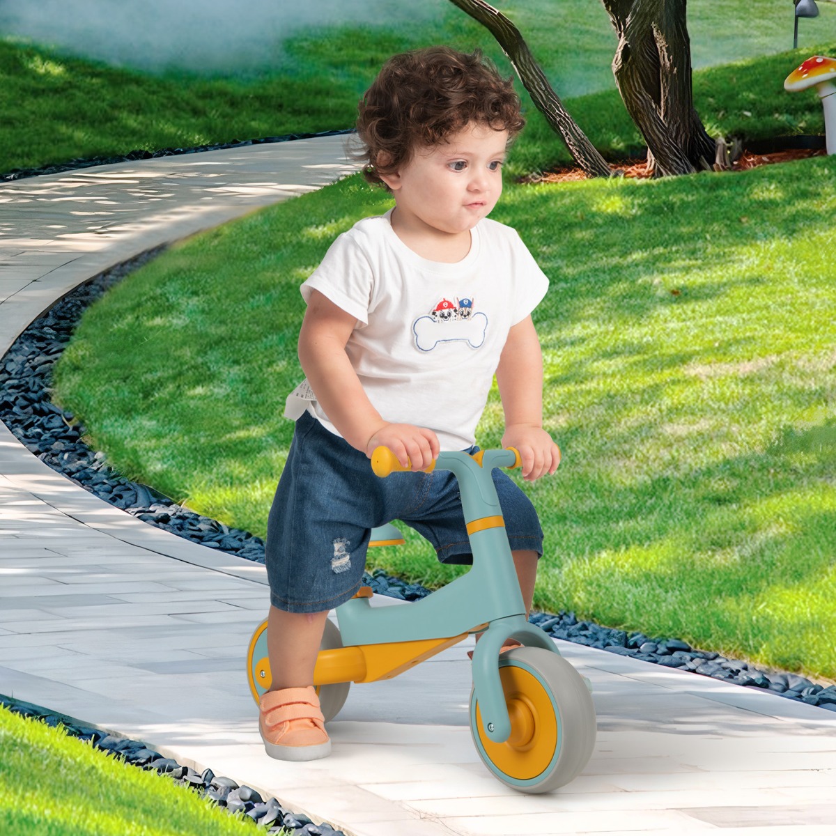 Kinder Laufrad ohne Pedal Höhenverstellbares Lauflernrad mit Begrenzter Lenkung & 2 Rädern Blau