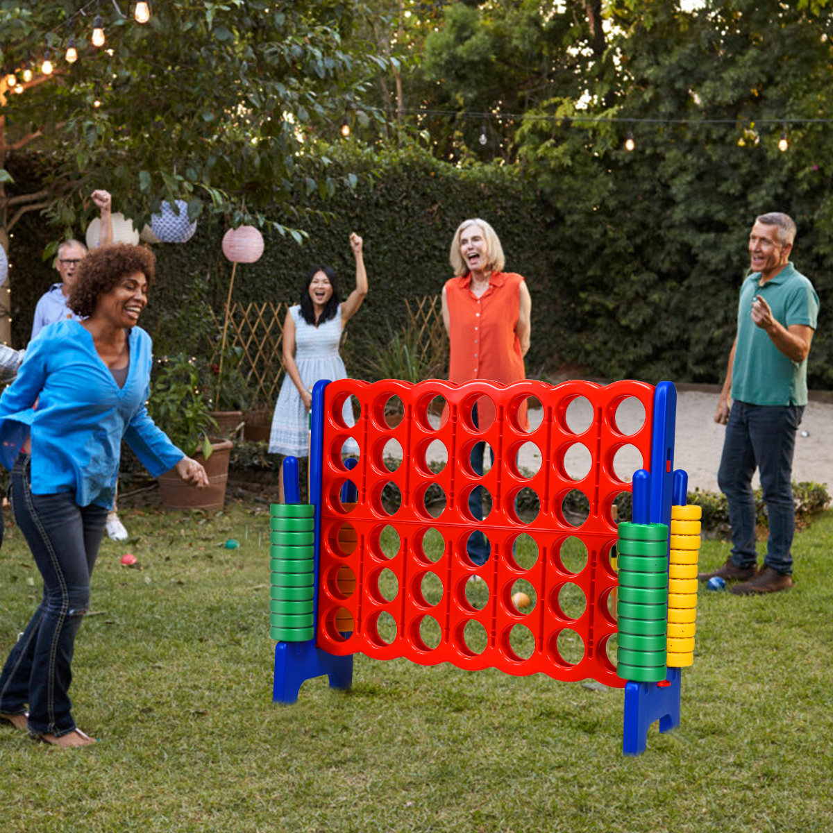 Vier-Gewinnt Spiel 4 Gewinnt Spielbrettsätze Vier in Einer Reihe Spiel mit 42 Jumbo-Ringen