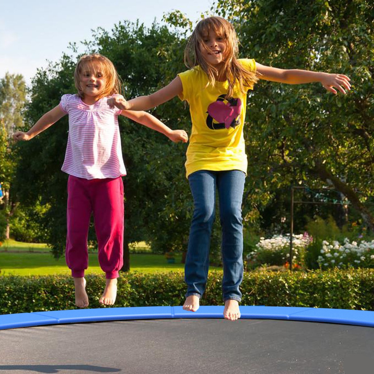 Universale Trampolin Federabdeckung 304 cm Trampolin Ersatzabdeckung Blau