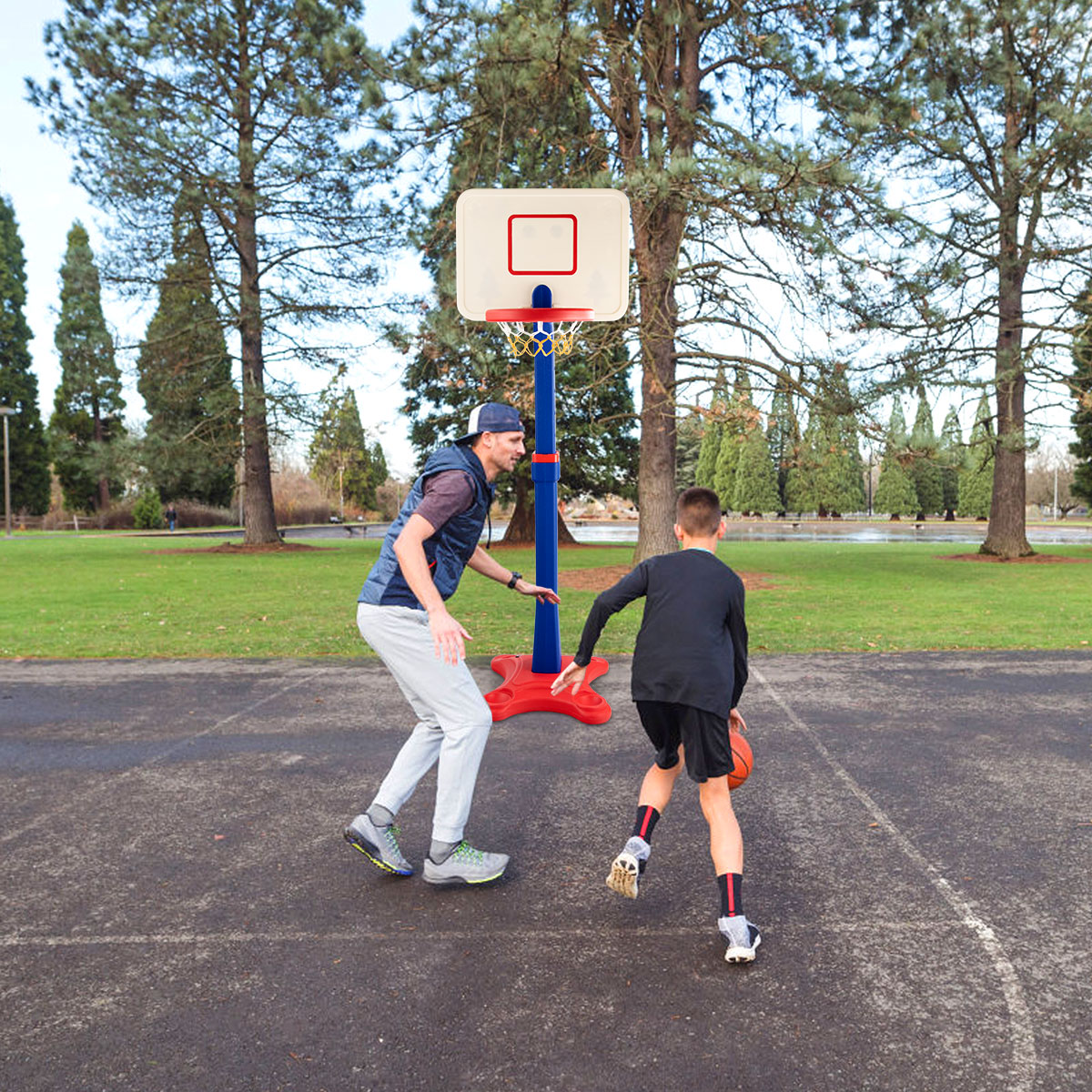 Kinder Basketballständer höhenverstellbar Basketballkorb Basketballanlage