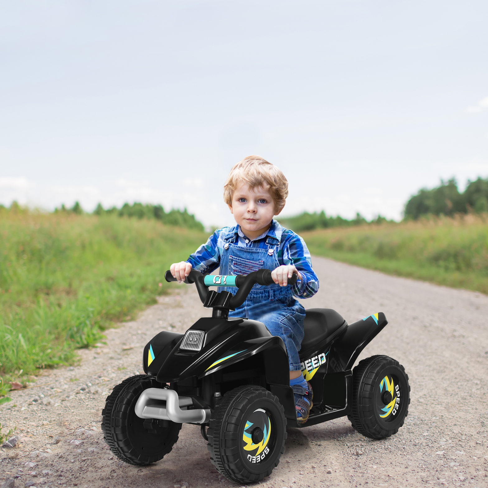 Elektroauto für Kinder Elektro Kinderquad Kindermotorrad 73 x 40 x 44,5 cm Schwarz