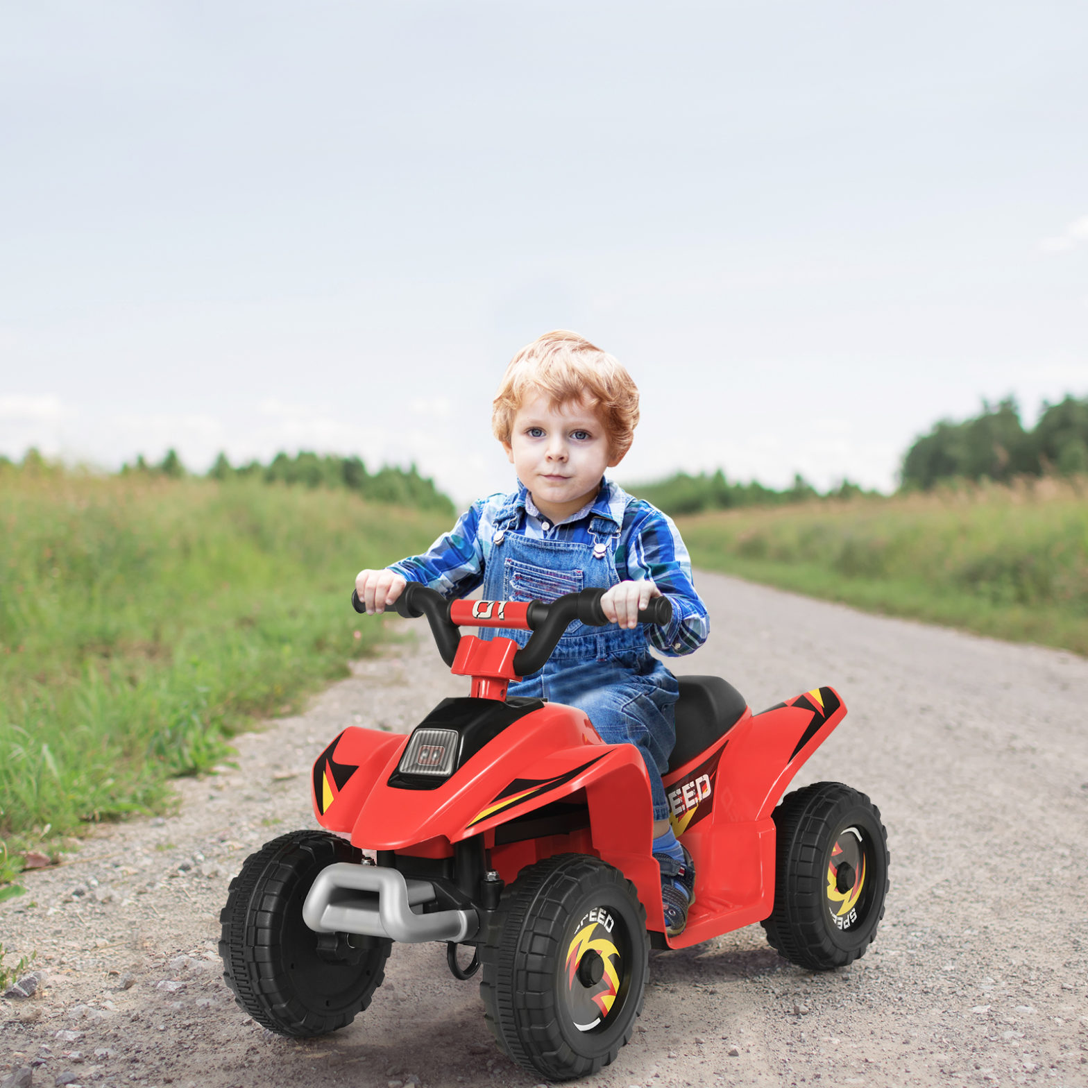 6V Elektro Kinderquad Mini Elektroquad Kinderauto 73 x 40 x 44,5 cm Rot