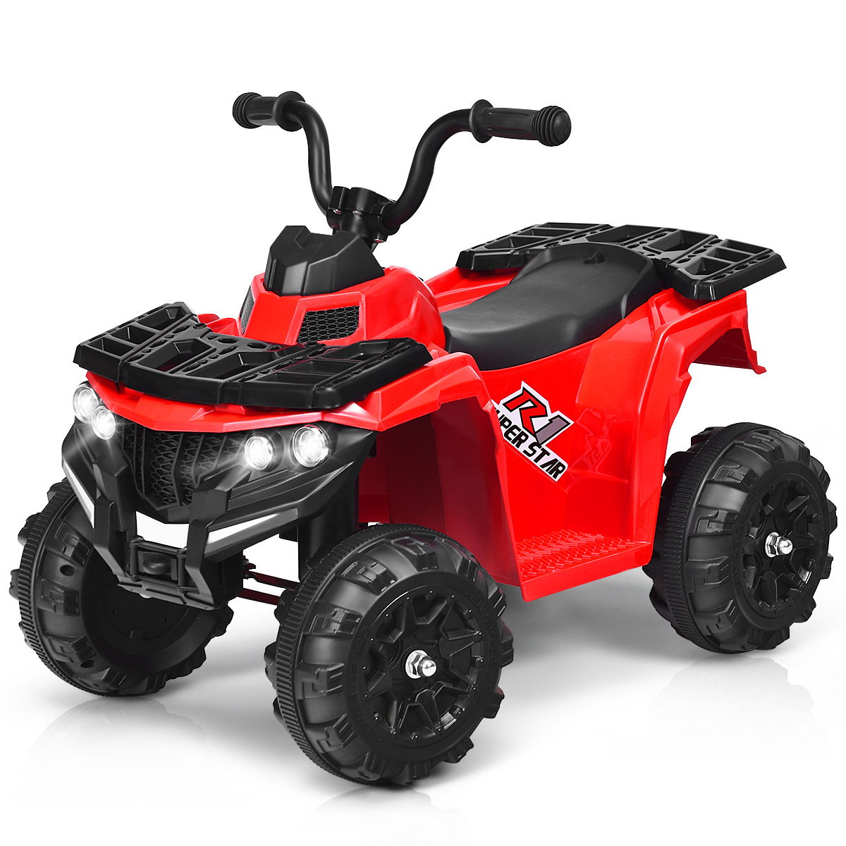 6V Elektro Kinderquad mit Musik, MP3, USB und AUX für Jungs und Mädchen 41 x 68,5 x 49,5 cm Rot