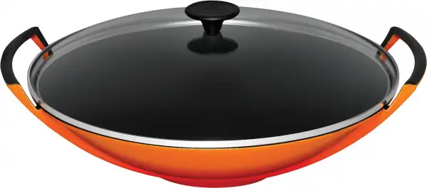 Le Creuset Gusseisen Wok 36 cm ofenrot