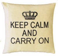 Sequoia Jacquard Kissen keep calm carry on white