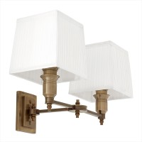 EICHHOLTZ Wall Lamp Lexington Double brass White