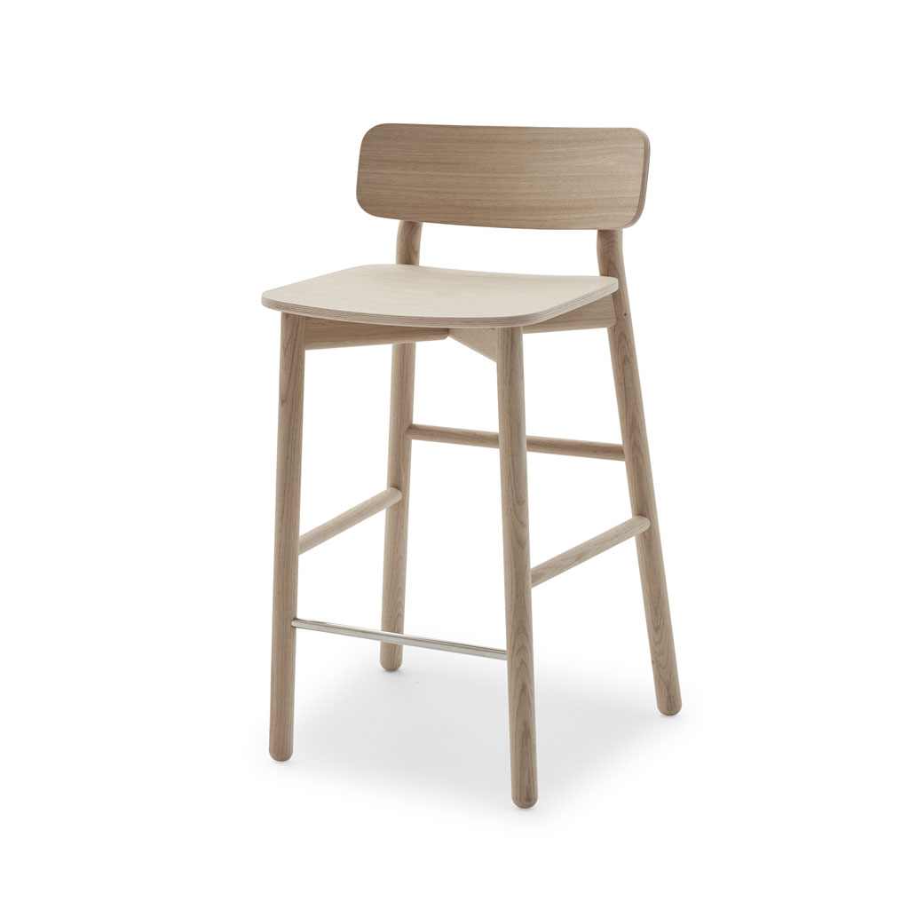 Skagerak – Hven Bar Stool – Barstuhl in Eiche mit Lehne und Sitzkissen