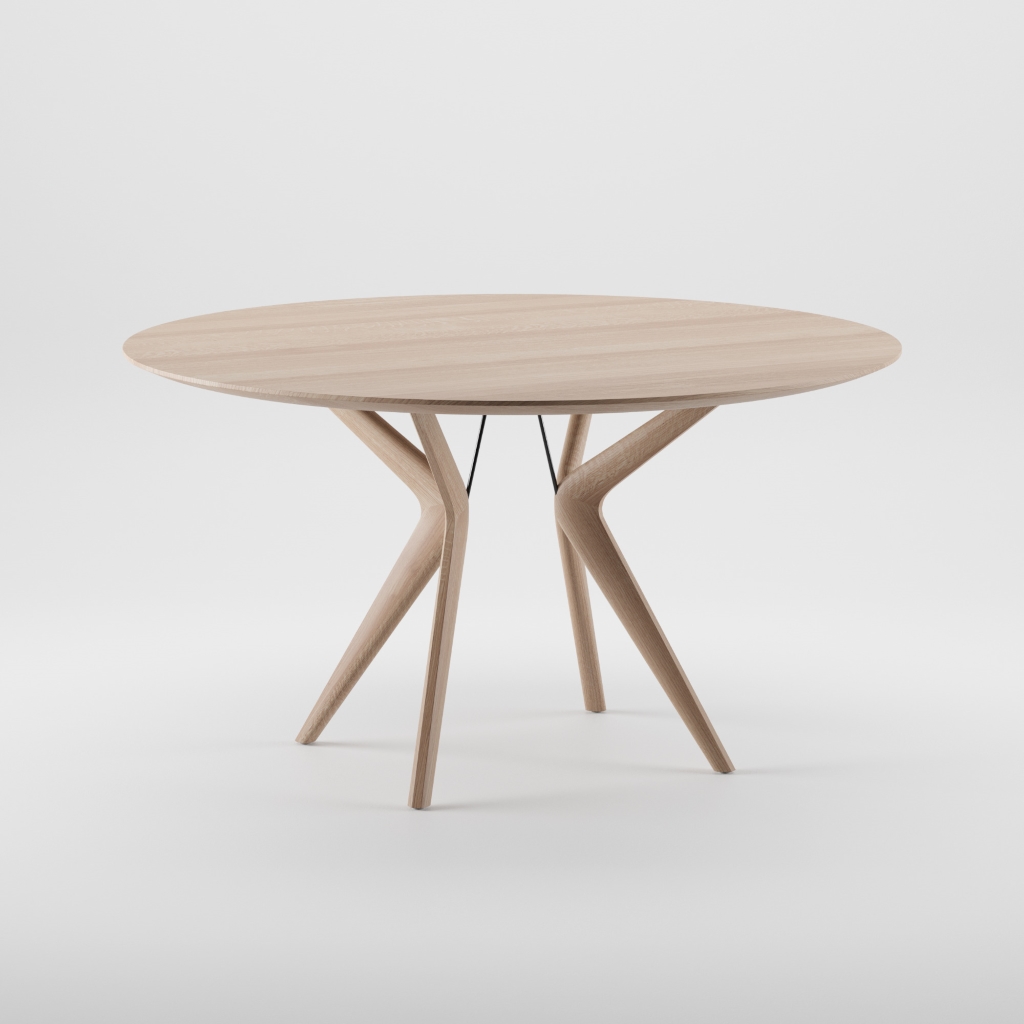 Artisan – Lakri Round Table – runder Design Esstisch aus Massivholz