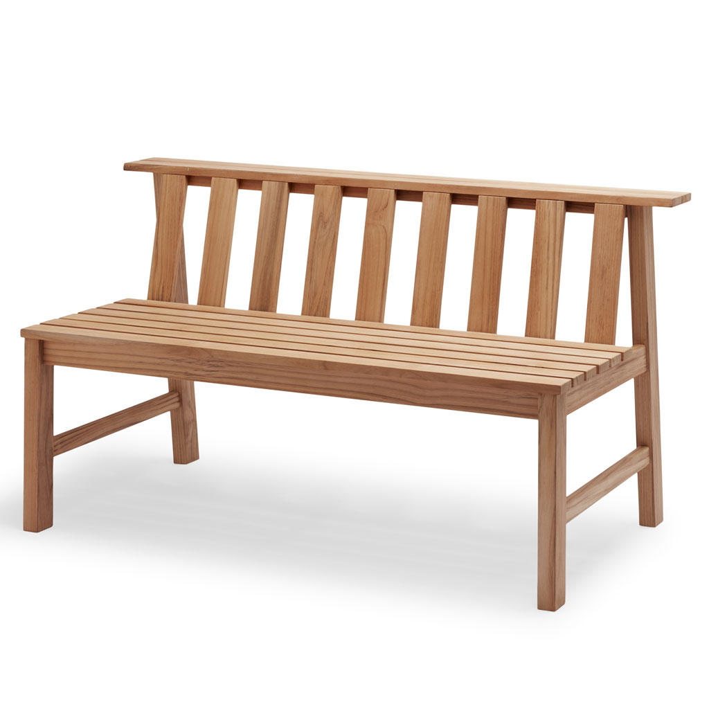 Skagerak – Plank Bench – Design Gartenbank aus Teakholz als 2-Sitzer