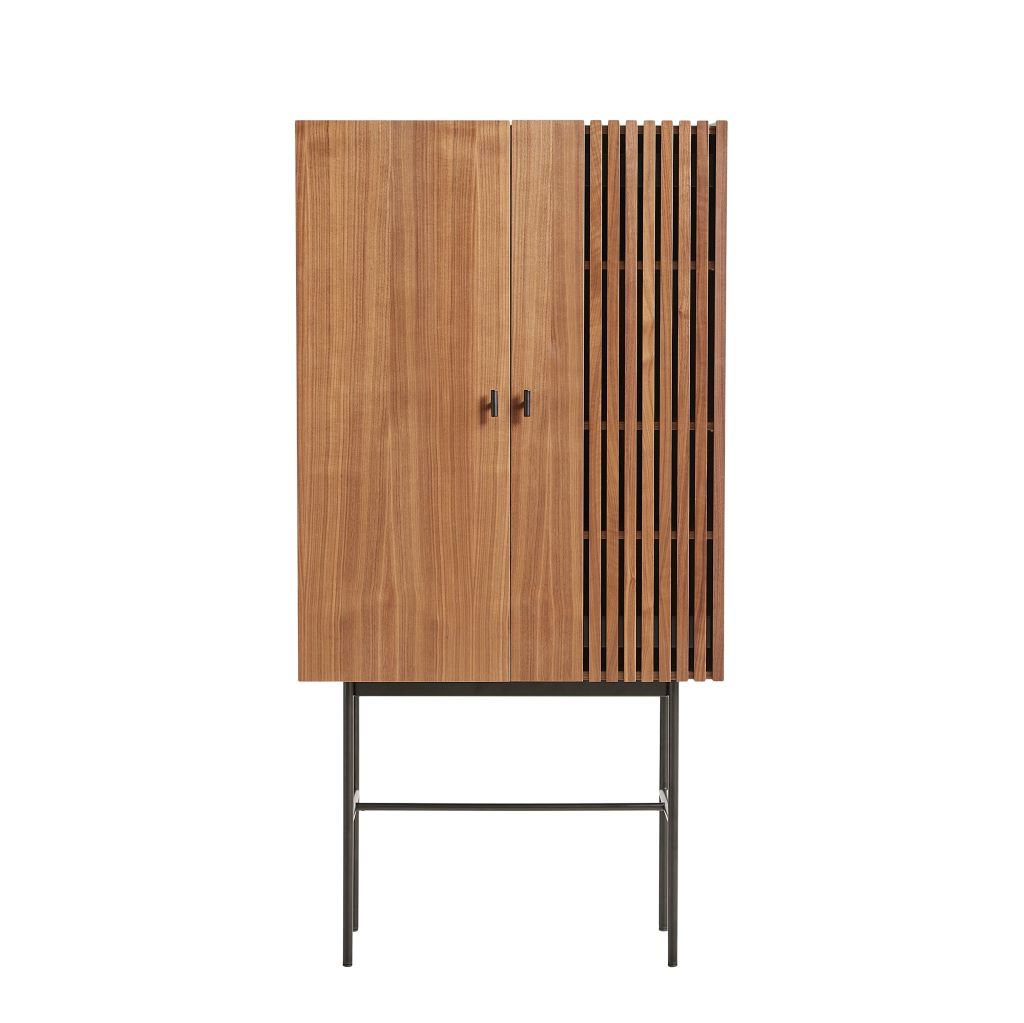 Woud – Array High – moderes Highboard mit Metallgestell in 3 Holzarten