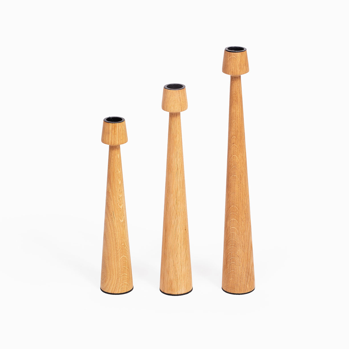 Rio Lindo – Tower Candlesticks – Kerzenständer 3er Set aus Eichenholz