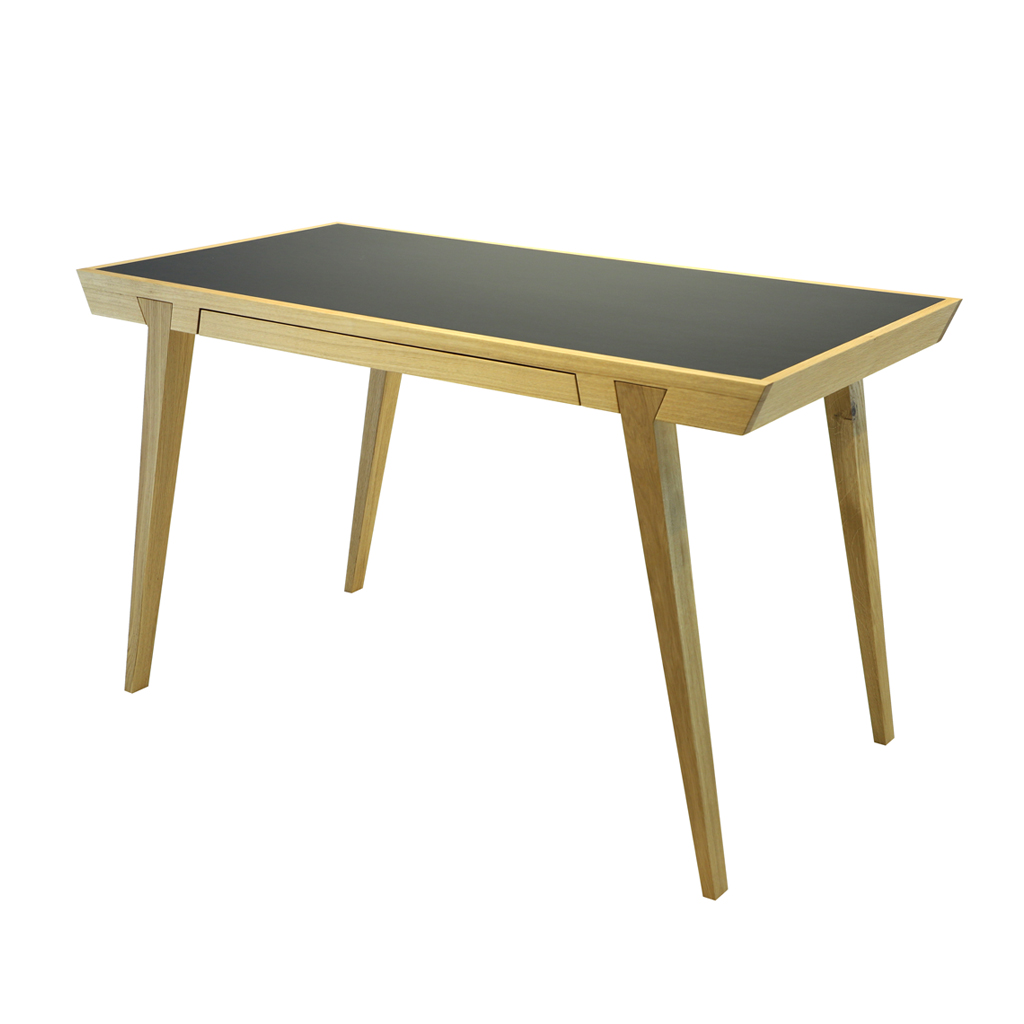 Jan Kurtz – Desk – Schreibtisch mit Schublade aus Holz und Linoleum