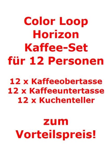 like. by Villeroy & Boch Color Loop Horizon Kaffee-Set für 12 Personen / 36 Teile