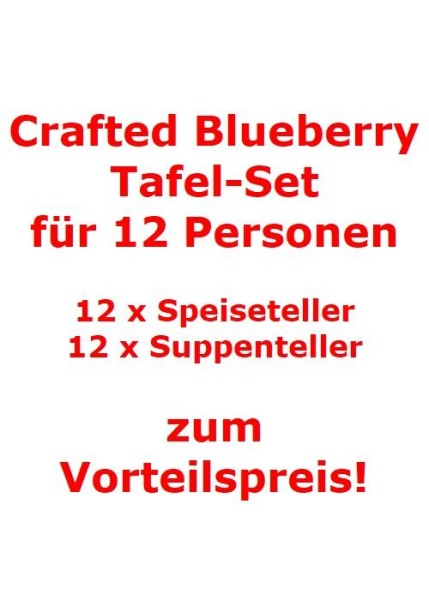 like. by Villeroy & Boch Crafted Blueberry Tafel-Set für 12 Personen / 24 Teile