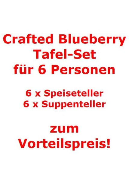 like. by Villeroy & Boch Crafted Blueberry Tafel-Set für 6 Personen / 12 Teile