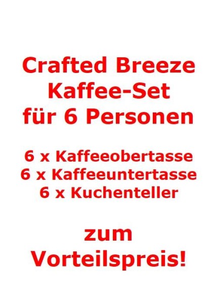 like. by Villeroy & Boch Crafted Breeze Kaffee-Set für 6 Personen / 18 Teile