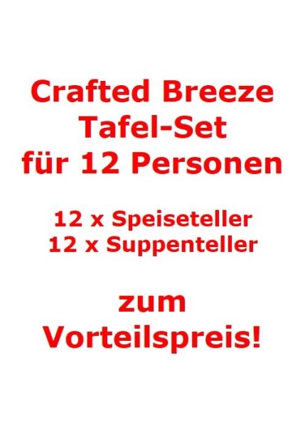 like. by Villeroy & Boch Crafted Breeze Tafel-Set für 12 Personen / 24 Teile