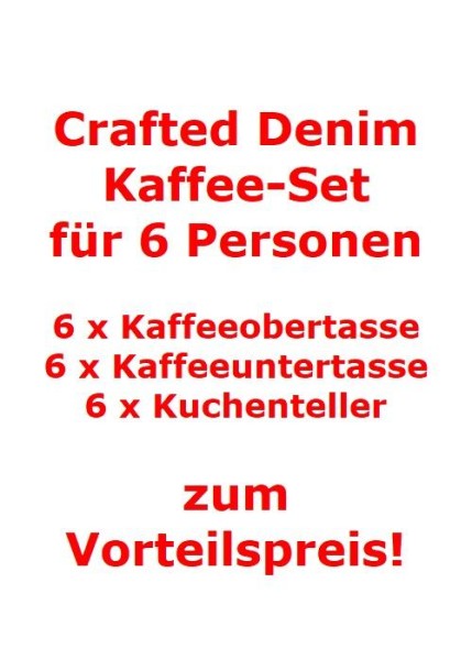 like. by Villeroy & Boch Crafted Denim Kaffee-Set für 6 Personen / 18 Teile