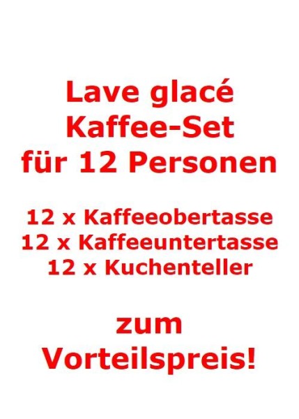 like. by Villeroy & Boch Lave glacé Kaffee-Set für 12 Personen / 36 Teile