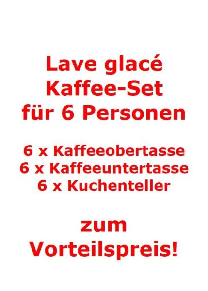 like. by Villeroy & Boch Lave glacé Kaffee-Set für 6 Personen / 18 Teile