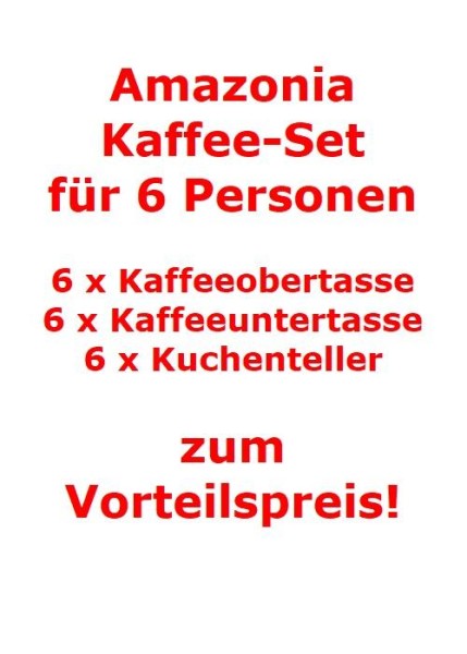 Villeroy & Boch Amazonia Kaffee-Set für 6 Personen / 18 Teile