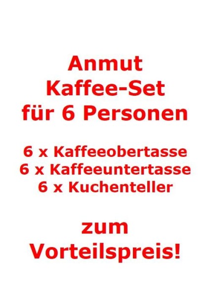 Villeroy & Boch Anmut Kaffee-Set für 6 Personen / 18 Teile