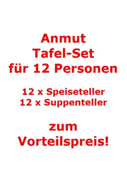 Villeroy & Boch Anmut Tafel-Set für 12 Personen / 24 Teile