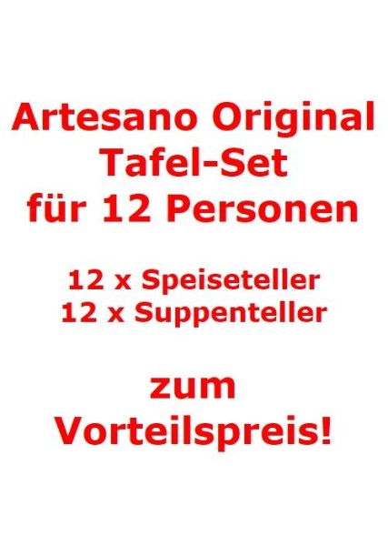 Villeroy & Boch Artesano Original Tafel-Set für 12 Personen / 24 Teile