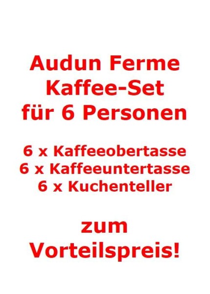 Villeroy & Boch Audun Ferme Kaffee-Set für 6 Personen / 18 Teile