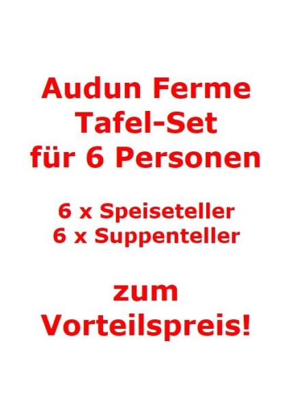 Villeroy & Boch Audun Ferme Tafel-Set für 6 Personen / 12 Teile