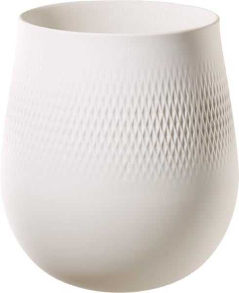 Villeroy & Boch Manufacture Collier blanc Vase Carré groß 20,5×20,5×22,5cm